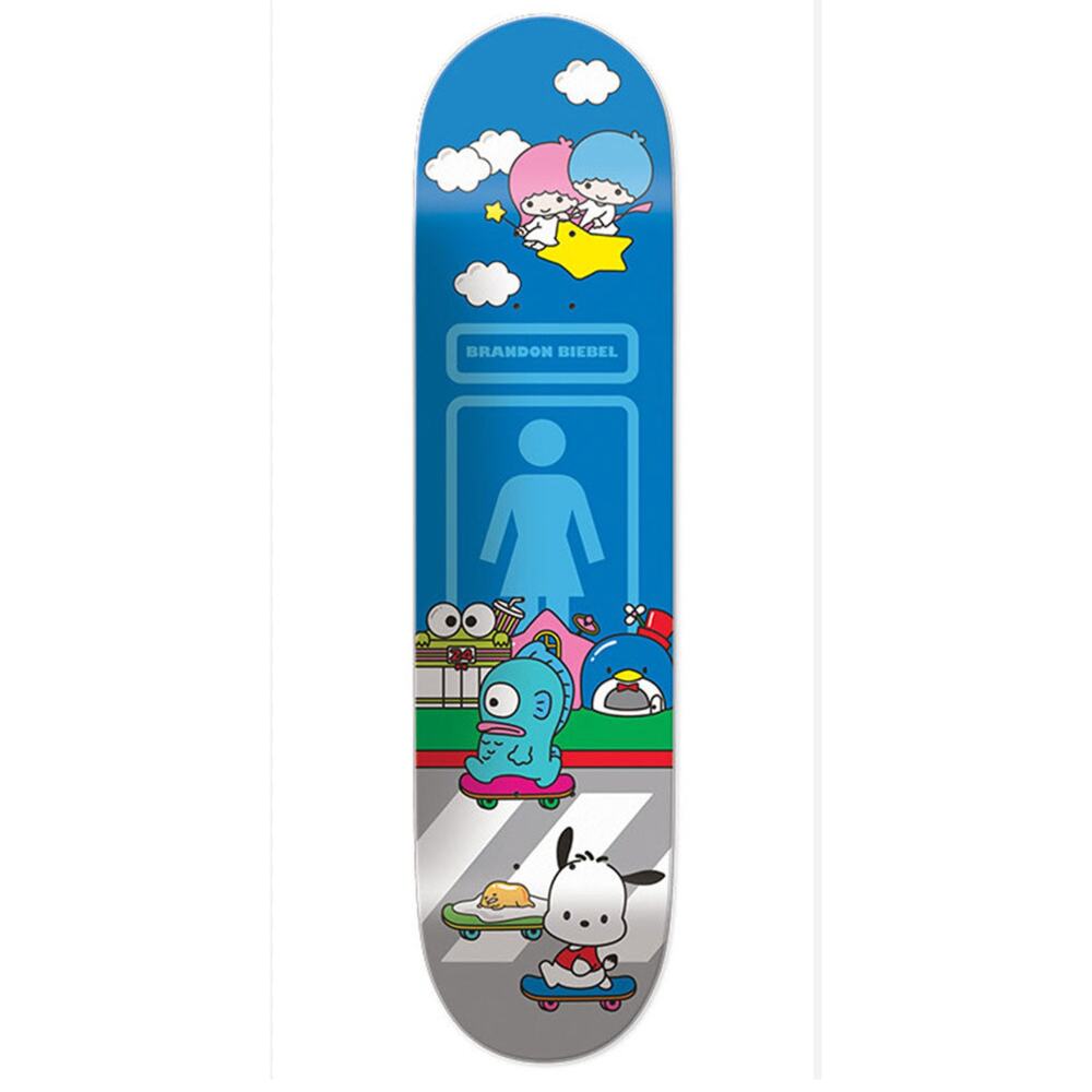 Brandon Biebel hello sanrio skateboard deck 8" x 31.875" RARE NEW